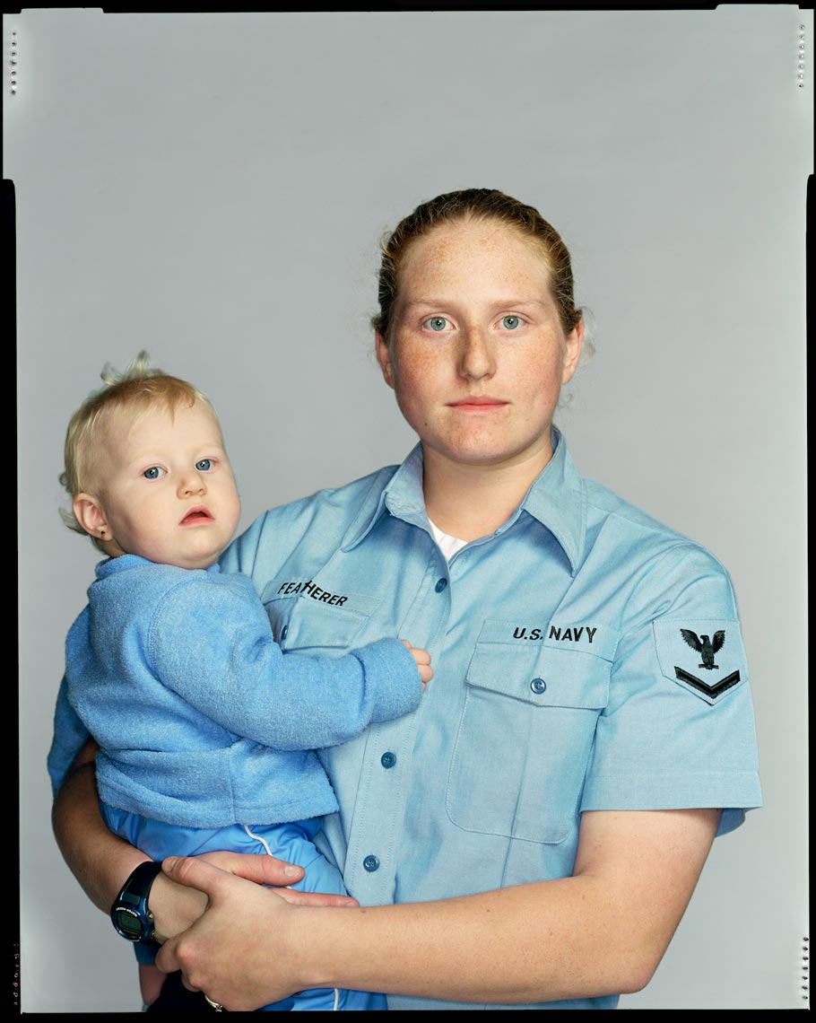 Tara Featherer and daughter Dakota Featherer - Naval Air Station Lemoore, CA - New York Times Magazine