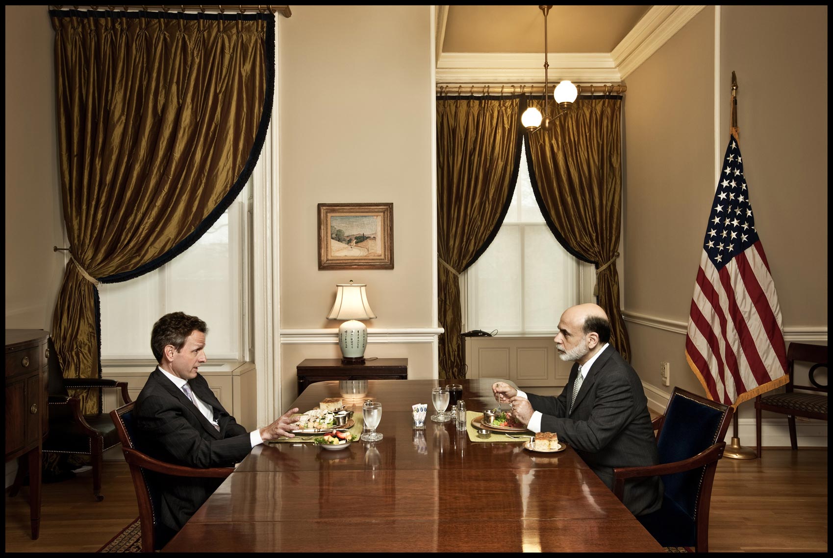 Ben Bernanke and Timothy Geithner - Washington, DC -  Time Magazine